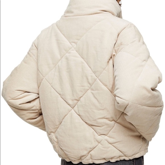 Topshop Corduroy Puffer Jacket - Picture 3 of 6